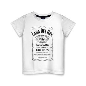 Детская футболка хлопок с принтом Lana Del Ray в Тюмени, 100% хлопок | круглый вырез горловины, полуприлегающий силуэт, длина до линии бедер | Тематика изображения на принте: lana del ray born to die