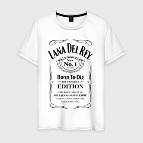 Мужская футболка хлопок с принтом Lana Del Ray в Тюмени, 100% хлопок | прямой крой, круглый вырез горловины, длина до линии бедер, слегка спущенное плечо. | lana del ray born to die