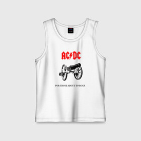 Детская майка хлопок с принтом AC/DC For Those About To Rock в Тюмени,  |  | ac dc | ac dc for those about to rock@ | for those about to rock