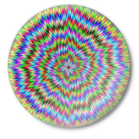 Значок с принтом Оптическая иллюзия в Тюмени,  металл | круглая форма, металлическая застежка в виде булавки | Тематика изображения на принте: 