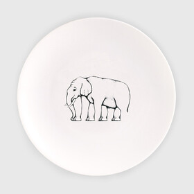Тарелка с принтом Сколько ног у слона в Тюмени, фарфор | диаметр - 210 мм
диаметр для нанесения принта - 120 мм | слон
