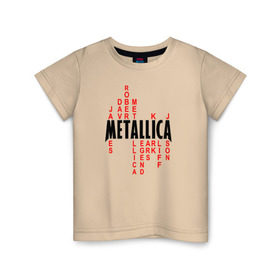 Детская футболка хлопок с принтом Metallica History в Тюмени, 100% хлопок | круглый вырез горловины, полуприлегающий силуэт, длина до линии бедер | металлика