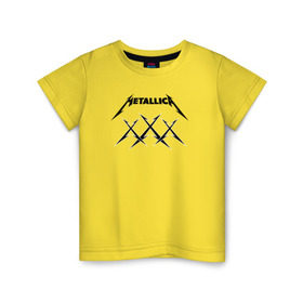 Детская футболка хлопок с принтом 30-летие группы Металлика в Тюмени, 100% хлопок | круглый вырез горловины, полуприлегающий силуэт, длина до линии бедер | Тематика изображения на принте: xxx | тридцать | ххх | юбилей