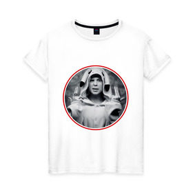 Женская футболка хлопок с принтом Yolandi в Тюмени, 100% хлопок | прямой крой, круглый вырез горловины, длина до линии бедер, слегка спущенное плечо | die antwoord