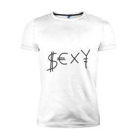 Мужская футболка премиум с принтом Секси (футболка ЙоЛанди) в Тюмени, 92% хлопок, 8% лайкра | приталенный силуэт, круглый вырез ворота, длина до линии бедра, короткий рукав | die antwoord