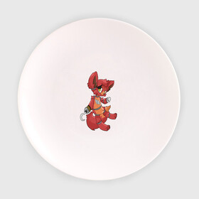 Тарелка с принтом Foxy fnaf в Тюмени, фарфор | диаметр - 210 мм
диаметр для нанесения принта - 120 мм | Тематика изображения на принте: @