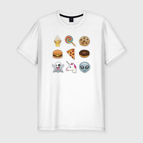 Мужская футболка премиум с принтом Свэг смайлы в Тюмени, 92% хлопок, 8% лайкра | приталенный силуэт, круглый вырез ворота, длина до линии бедра, короткий рукав | emoji | swag