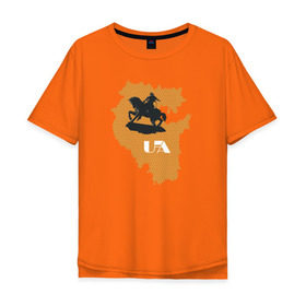 Мужская футболка хлопок Oversize с принтом Салават Юлаев. Уфа в Тюмени, 100% хлопок | свободный крой, круглый ворот, “спинка” длиннее передней части | салават юлаев