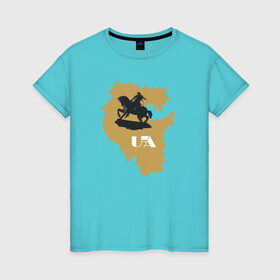 Женская футболка хлопок с принтом Салават Юлаев. Уфа в Тюмени, 100% хлопок | прямой крой, круглый вырез горловины, длина до линии бедер, слегка спущенное плечо | салават юлаев