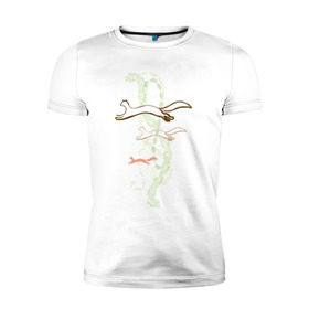 Мужская футболка премиум с принтом Куница в Тюмени, 92% хлопок, 8% лайкра | приталенный силуэт, круглый вырез ворота, длина до линии бедра, короткий рукав | logo | автор дмитрий анненковуфа | башкортостан | куница