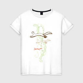 Женская футболка хлопок с принтом Куница в Тюмени, 100% хлопок | прямой крой, круглый вырез горловины, длина до линии бедер, слегка спущенное плечо | logo | автор дмитрий анненковуфа | башкортостан | куница