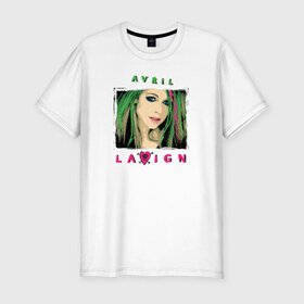 Мужская футболка премиум с принтом Avril Lavign в Тюмени, 92% хлопок, 8% лайкра | приталенный силуэт, круглый вырез ворота, длина до линии бедра, короткий рукав | 