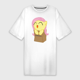 Платье-футболка хлопок с принтом Cute Fluttershy в Тюмени,  |  | fluttershy | пони | сваг | флаттершай в пакетике.поняш