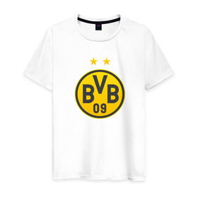 Мужская футболка хлопок с принтом Borussia Dortmund в Тюмени, 100% хлопок | прямой крой, круглый вырез горловины, длина до линии бедер, слегка спущенное плечо. | bvb borussia mr marcoreus dortmund borussiado