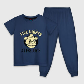 Детская пижама хлопок с принтом Five Nights At Freddys в Тюмени, 100% хлопок |  брюки и футболка прямого кроя, без карманов, на брюках мягкая резинка на поясе и по низу штанин
 | five nights at freddys | fnaf | freddy | игры | медведь | мишка | фнаф | фредди