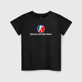 Детская футболка хлопок с принтом Counter Strike в Тюмени, 100% хлопок | круглый вырез горловины, полуприлегающий силуэт, длина до линии бедер | counter   strike | автомат | игра | контра | человек