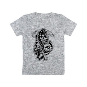 Детская футболка хлопок с принтом Sons Of Anarchy в Тюмени, 100% хлопок | круглый вырез горловины, полуприлегающий силуэт, длина до линии бедер | anarchy | movie | sons | сериал