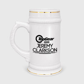 Кружка пивная с принтом Джереми Кларксон в Тюмени,  керамика (Материал выдерживает высокую температуру, стоит избегать резкого перепада температур) |  объем 630 мл | bbc | jeremy clarkson | top gear | джереми кларксон | топ гир
