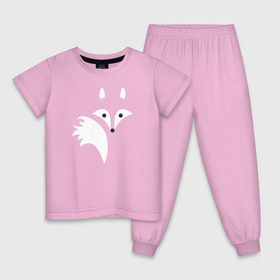Детская пижама хлопок с принтом Силуэт лисички в Тюмени, 100% хлопок |  брюки и футболка прямого кроя, без карманов, на брюках мягкая резинка на поясе и по низу штанин
 | fox | лиса | лисёнок | лисичка