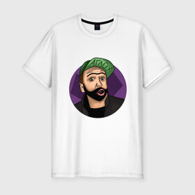 Мужская футболка премиум с принтом Аглох в Тюмени, 92% хлопок, 8% лайкра | приталенный силуэт, круглый вырез ворота, длина до линии бедра, короткий рукав | алекс тилэкс | блоггер | ккб | тилэкс | успешная группа | ютьюб