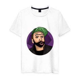 Мужская футболка хлопок с принтом Аглох в Тюмени, 100% хлопок | прямой крой, круглый вырез горловины, длина до линии бедер, слегка спущенное плечо. | алекс тилэкс | блоггер | ккб | тилэкс | успешная группа | ютьюб