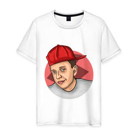 Мужская футболка хлопок с принтом Улыбнись в Тюмени, 100% хлопок | прямой крой, круглый вырез горловины, длина до линии бедер, слегка спущенное плечо. | алекс тилэкс | блоггер | ккб | тилэкс | улыбнись | успешная группа | ютьюб
