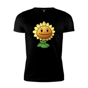 Мужская футболка премиум с принтом Plants Vs Zombies в Тюмени, 92% хлопок, 8% лайкра | приталенный силуэт, круглый вырез ворота, длина до линии бедра, короткий рукав | Тематика изображения на принте: растения против зомби