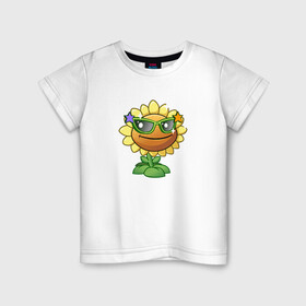 Детская футболка хлопок с принтом Plants vs Zombies в Тюмени, 100% хлопок | круглый вырез горловины, полуприлегающий силуэт, длина до линии бедер | @