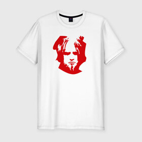Мужская футболка премиум с принтом Black metal man face в Тюмени, 92% хлопок, 8% лайкра | приталенный силуэт, круглый вырез ворота, длина до линии бедра, короткий рукав | black | блэк | метал | мрачный | музыка | портрет для фаната black metalлицо