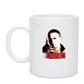 Кружка с принтом Eminem, Еминем в Тюмени, керамика | объем — 330 мл, диаметр — 80 мм. Принт наносится на бока кружки, можно сделать два разных изображения | 