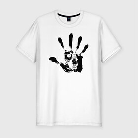 Мужская футболка премиум с принтом Metallica (Pushead) в Тюмени, 92% хлопок, 8% лайкра | приталенный силуэт, круглый вырез ворота, длина до линии бедра, короткий рукав | металлика