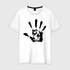 Мужская футболка хлопок с принтом Metallica (Pushead) в Тюмени, 100% хлопок | прямой крой, круглый вырез горловины, длина до линии бедер, слегка спущенное плечо. | металлика