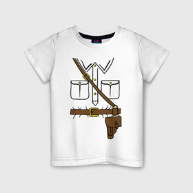 Детская футболка хлопок с принтом Военная форма в Тюмени, 100% хлопок | круглый вырез горловины, полуприлегающий силуэт, длина до линии бедер | военная форма | победа | портупея