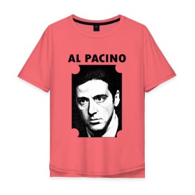 Мужская футболка хлопок Oversize с принтом Аль Пачино в Тюмени, 100% хлопок | свободный крой, круглый ворот, “спинка” длиннее передней части | : кино | al pacino | аль пачино