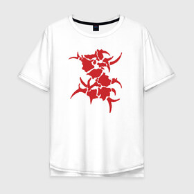 Мужская футболка хлопок Oversize с принтом Sepultura в Тюмени, 100% хлопок | свободный крой, круглый ворот, “спинка” длиннее передней части | Тематика изображения на принте: death | sepultura | sepultura лого группыlogo | thrash | дэт | метал