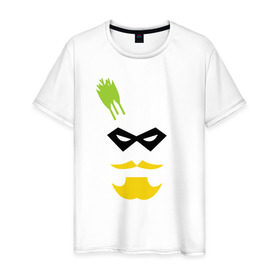 Мужская футболка хлопок с принтом Зеленая Стрела в Тюмени, 100% хлопок | прямой крой, круглый вырез горловины, длина до линии бедер, слегка спущенное плечо. | Тематика изображения на принте: зеленая стрелазеленая стрела green arrow