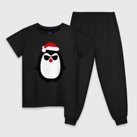 Детская пижама хлопок с принтом Крутой пингвин дед мороз в Тюмени, 100% хлопок |  брюки и футболка прямого кроя, без карманов, на брюках мягкая резинка на поясе и по низу штанин
 | крутой пингвин дед морозкрутой пингвин дед мороз новый год