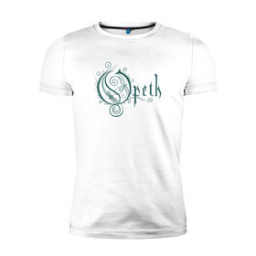Мужская футболка премиум с принтом Opeth в Тюмени, 92% хлопок, 8% лайкра | приталенный силуэт, круглый вырез ворота, длина до линии бедра, короткий рукав | gothic | music | opeth | opeth лого группыdoom | дум | музыка