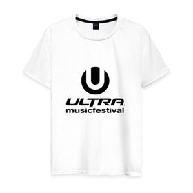 Мужская футболка хлопок с принтом Ultra Music Festival в Тюмени, 100% хлопок | прямой крой, круглый вырез горловины, длина до линии бедер, слегка спущенное плечо. | house | rave | ultra music festival | umf