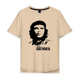 Мужская футболка хлопок Oversize с принтом Эрнесто Че гевара в Тюмени, 100% хлопок | свободный крой, круглый ворот, “спинка” длиннее передней части | Тематика изображения на принте: che guevara | революционер