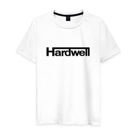 Мужская футболка хлопок с принтом Hardwell в Тюмени, 100% хлопок | прямой крой, круглый вырез горловины, длина до линии бедер, слегка спущенное плечо. | hardwell | house | хардвелл | хаус