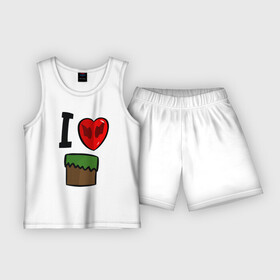 Детская пижама с шортами хлопок с принтом Футболка Диллерона в Тюмени,  |  | игры | мinecraft | майнкрафт