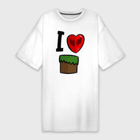 Платье-футболка хлопок с принтом Футболка Диллерона в Тюмени,  |  | игры | мinecraft | майнкрафт