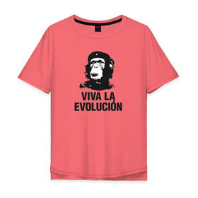 Мужская футболка хлопок Oversize с принтом Че Гевара в Тюмени, 100% хлопок | свободный крой, круглый ворот, “спинка” длиннее передней части | che gevara | patriot | вождь | звезда | куба | обезяна | политик | чегевара