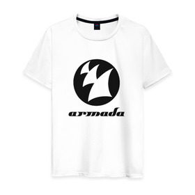 Мужская футболка хлопок с принтом Armada Music в Тюмени, 100% хлопок | прямой крой, круглый вырез горловины, длина до линии бедер, слегка спущенное плечо. | armada | armada music labelarmada music | trance