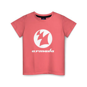 Детская футболка хлопок с принтом Armada Music в Тюмени, 100% хлопок | круглый вырез горловины, полуприлегающий силуэт, длина до линии бедер | armada music | armada music labelarmada | trance