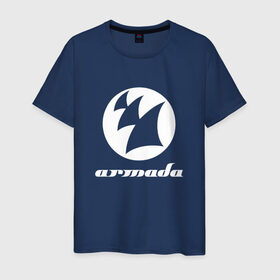 Мужская футболка хлопок с принтом Armada Music в Тюмени, 100% хлопок | прямой крой, круглый вырез горловины, длина до линии бедер, слегка спущенное плечо. | armada music | armada music labelarmada | trance