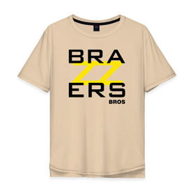Мужская футболка хлопок Oversize с принтом Brazzers Bros в Тюмени, 100% хлопок | свободный крой, круглый ворот, “спинка” длиннее передней части | brazzers
