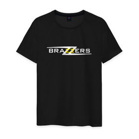 Мужская футболка хлопок с принтом Big Brazzers в Тюмени, 100% хлопок | прямой крой, круглый вырез горловины, длина до линии бедер, слегка спущенное плечо. | brazzers