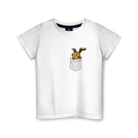 Детская футболка хлопок с принтом Springtrap в кармане FNAF в Тюмени, 100% хлопок | круглый вырез горловины, полуприлегающий силуэт, длина до линии бедер | fnaf | springtrap | карман | фнаф